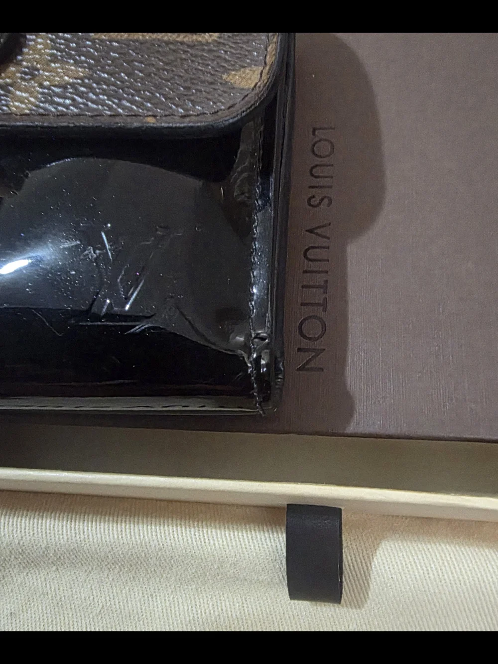 Louis Vuitton Black Monogram Cherry Wood Wallet